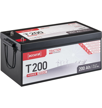 Accurat Traction T200 LFP 24V LiFePO4 Lithium Versorgungsbatterie 200 Ah (USt-befreit nach 12 Abs.3 Nr. 1 S.1 UStG)