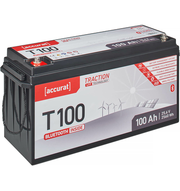 Accurat Traction T100 LFP BT 24V LiFePO4 Lithium Versorgungsbatterie 100Ah (USt-befreit nach 12 Abs.3 Nr. 1 S.1 UStG)