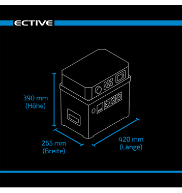 ECTIVE AccuBox 120S 3000W 1536Wh LiFePO4 Powerstation (USt-befreit nach 12 Abs.3 Nr. 1 S.1 UStG)