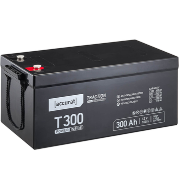 Accurat Traction T300 12V GEL Versorgungsbatterie 300Ah (USt-befreit nach 12 Abs.3 Nr. 1 S.1 UStG)
