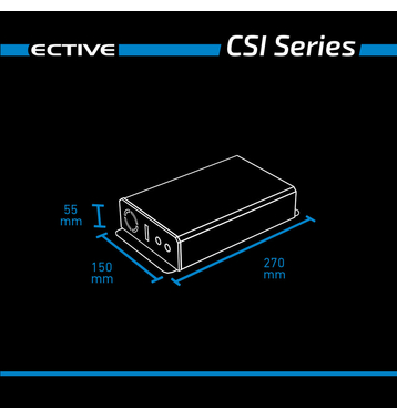 ECTIVE CSI 3 300W/12V Sinus-Wechselrichter mit Ladegert, NVS- und USV-Funktion