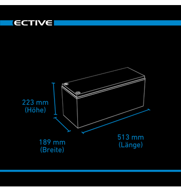 ECTIVE DC 150 AGM Deep Cycle 150Ah Versorgungsbatterie