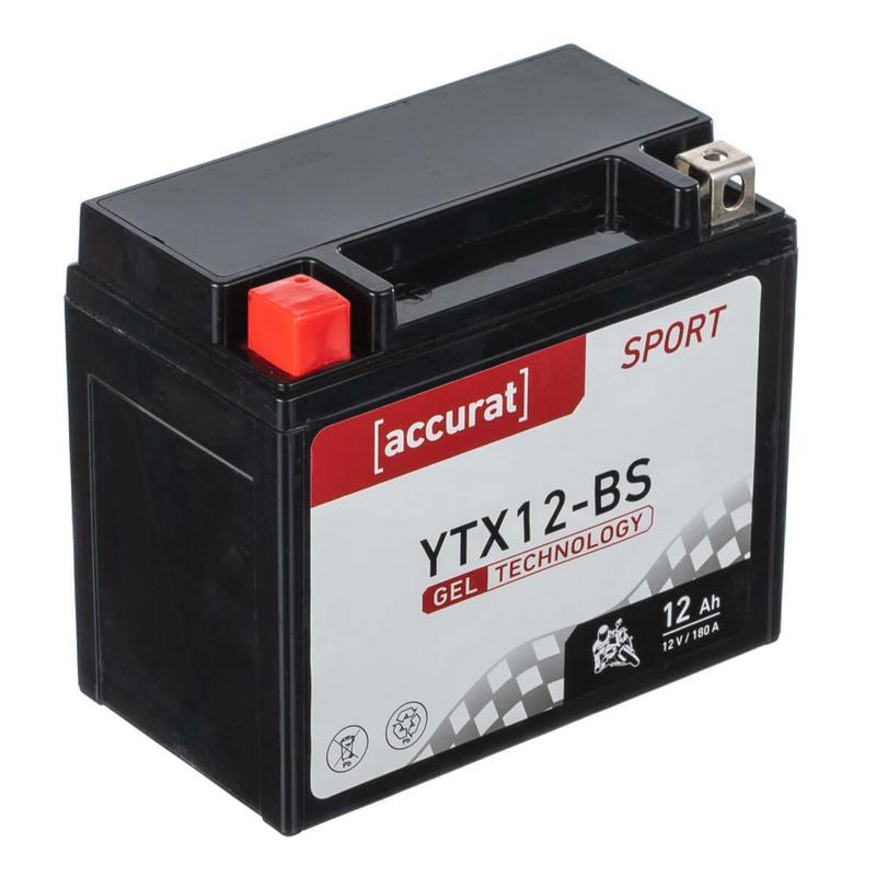 Lithium-Ionen Motorrad Batterie 12 Volt mit Anzeige YTX7A-BS, YTX12-BS,  YT12A-BS, Starter Batterien, Elektrik, nach Baugruppe, Motorrad Zubehör