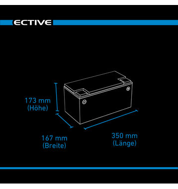 ECTIVE DC 75SC GEL Deep Cycle mit PWM-Ladegert und LCD-Anzeige 75Ah Versorgungsbatterie