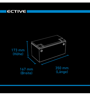 ECTIVE DC 75S GEL Deep Cycle mit LCD-Anzeige 75Ah Versorgungsbatterie