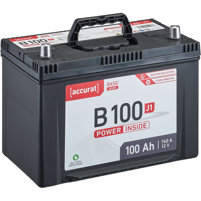 Accurat 12V 100Ah Autobatterie Starterbatterie Batterie KFZ PKW statt 95Ah  90Ah