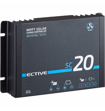 ECTIVE SC 20 SILENT Lfterloser MPPT Solar-Laderegler fr 12/24V Versorgungsbatterien 240Wp/480Wp 50V 20A