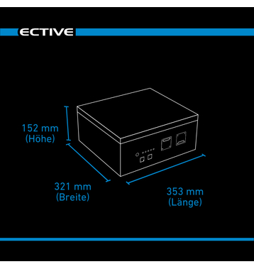 ECTIVE LC 172L 12V LiFePO4 Lithium Untersitzbatterie 172Ah