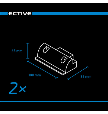 ECTIVE 2-teilig kurze Haltespoiler fr Solarmodule (schwarz)