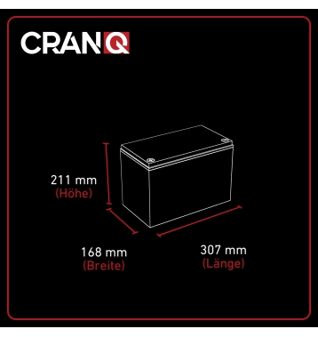 CranQ Super Cycle LFP SC100 12V 100Ah LiFePO4 Versorgungsbatterie