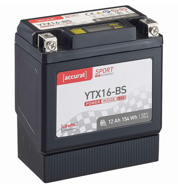 Accurat Sport LFP YTX4L-BS 5,3 Ah Batterie de moto au lithium