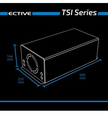 ECTIVE TSI 30 3000W/12V Sinus-Wechselrichter mit NVS- und USV-Funktion (gebraucht, Zustand gut)