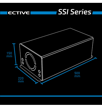 ECTIVE SSI 20 2000W/12V Sinus-Wechselrichter mit MPPT-Laderegler, Ladegert, NVS- und USV-Funktion (gebraucht, Zustand gut)