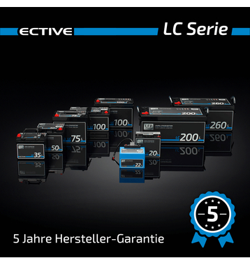 ECTIVE LC 200L 12V LiFePO4 Lithium Versorgungsbatterie 200 Ah (USt-befreit nach 12 Abs.3 Nr. 1 S.1 UStG)