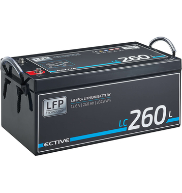 ECTIVE LC 260L 12V LiFePO4 Lithium Versorgungsbatterie 260 Ah (USt-befreit nach 12 Abs.3 Nr. 1 S.1 UStG)