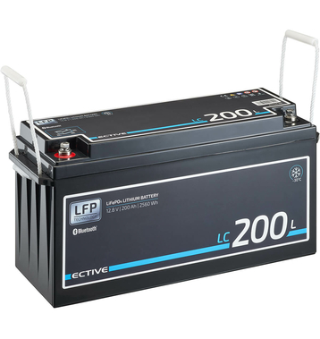ECTIVE LC 200L LT 12V LiFePO4 Lithium Versorgungsbatterie 200 Ah (USt-befreit nach 12 Abs.3 Nr. 1 S.1 UStG)