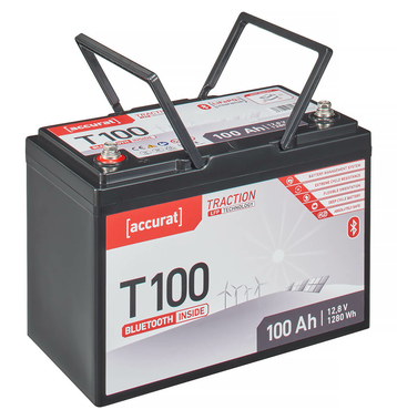 Accurat Traction T100 LFP BT 12V LiFePO4 Lithium Versorgungsbatterie 100Ah (USt-befreit nach 12 Abs.3 Nr. 1 S.1 UStG)