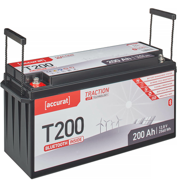 Accurat Traction T200 LFP BT 12V LiFePO4 Lithium Versorgungsbatterie 200Ah (USt-befreit nach 12 Abs.3 Nr. 1 S.1 UStG)