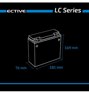ECTIVE LC 20L 12V LiFePO4 Lithium Versorgungsbatterie 20 Ah (USt-befreit nach 12 Abs.3 Nr. 1 S.1 UStG)