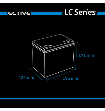 ECTIVE LC 35L 12V LiFePO4 Lithium Versorgungsbatterie 35 Ah (USt-befreit nach 12 Abs.3 Nr. 1 S.1 UStG)