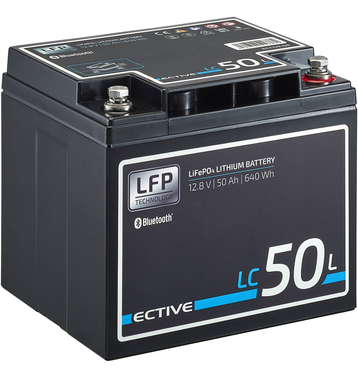 ECTIVE LC 50L BT 12V LiFePO4 Lithium Versorgungsbatterie 50 Ah (USt-befreit nach 12 Abs.3 Nr. 1 S.1 UStG)