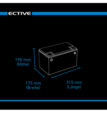 ECTIVE SC 95 AGM Semi Cycle Versorgungsbatterie 95Ah (USt-befreit nach 12 Abs.3 Nr. 1 S.1 UStG)