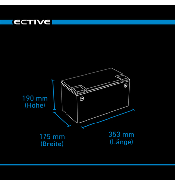 ECTIVE SC 110 AGM Semi Cycle Versorgungsbatterie 110Ah (USt-befreit nach 12 Abs.3 Nr. 1 S.1 UStG)