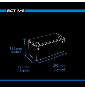 ECTIVE SC 120 AGM Semi Cycle Versorgungsbatterie 120Ah (USt-befreit nach 12 Abs.3 Nr. 1 S.1 UStG)