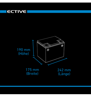 ECTIVE DC 70 AGM Deep Cycle 70Ah Versorgungsbatterie (USt-befreit nach 12 Abs.3 Nr. 1 S.1 UStG)