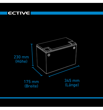 ECTIVE DC 120 AGM Deep Cycle 120Ah Versorgungsbatterien (USt-befreit nach 12 Abs.3 Nr. 1 S.1 UStG)