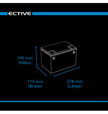 ECTIVE DC 70 Gel Deep Cycle 70Ah Versorgungsbatterie (USt-befreit nach 12 Abs.3 Nr. 1 S.1 UStG)