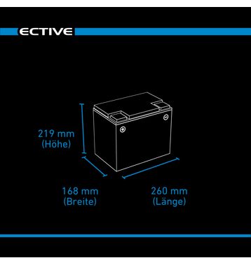 ECTIVE DC 85SC GEL Deep Cycle mit PWM-Ladegert und LCD-Anzeige 85Ah Versorgungsbatterie (USt-befreit nach 12 Abs.3 Nr. 1 S.1 UStG)