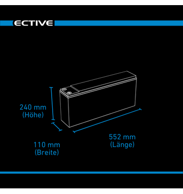 ECTIVE DC 150 GEL Slim 12V Versorgungsbatterie 150Ah (USt-befreit nach 12 Abs.3 Nr. 1 S.1 UStG)
