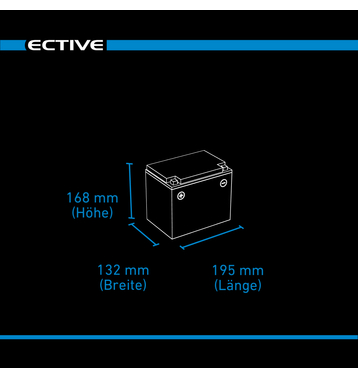 ECTIVE DC 38S GEL Deep Cycle mit LCD-Anzeige 38Ah Versorgungsbatterie (USt-befreit nach 12 Abs.3 Nr. 1 S.1 UStG)