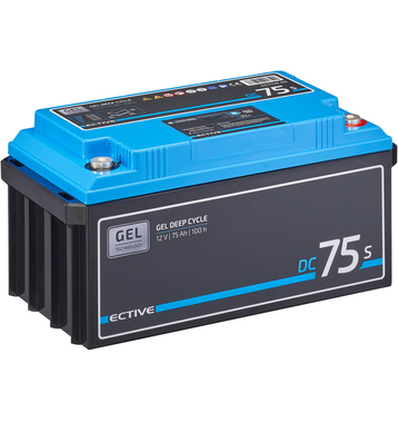 ECTIVE DC 75S GEL Deep Cycle mit LCD-Anzeige 75Ah Versorgungsbatterie (USt-befreit nach 12 Abs.3 Nr. 1 S.1 UStG)