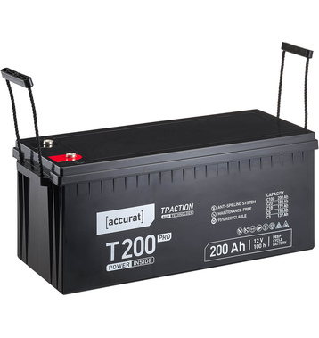 Accurat Traction T200 Pro AGM 12V Versorgungsbatterie 200Ah Bleiakku (USt-befreit nach 12 Abs.3 Nr. 1 S.1 UStG)