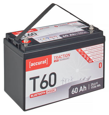 Accurat Traction T60 LFP BT 24V LiFePO4 Lithium Versorgungsbatterie 60Ah (USt-befreit nach 12 Abs.3 Nr. 1 S.1 UStG)