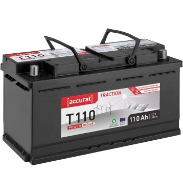 Accurat Traction T110 SMF Versorgungsbatterie 110Ah (USt-befreit nach 12 Abs.3 Nr. 1 S.1 UStG)
