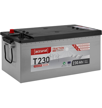 Accurat Traction T230 AGM Versorgungsbatterie 230Ah (USt-befreit nach 12 Abs.3 Nr. 1 S.1 UStG)